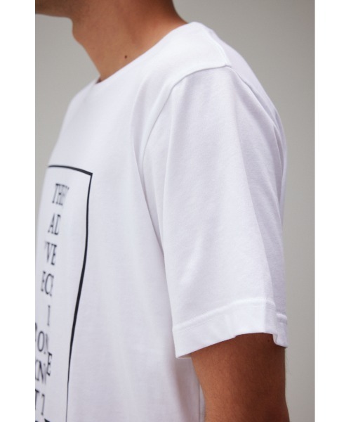 AZUL by moussy(アズールバイマウジー)の「BOX LOGO MESSAGE Tシャツ/ボックスロゴメッセージT(Tシャツ/カットソー・メンズ・ライトベージュ/ブラック/ホワイト・LARGE/SMALL/MEDIUM)」の13枚目の写真