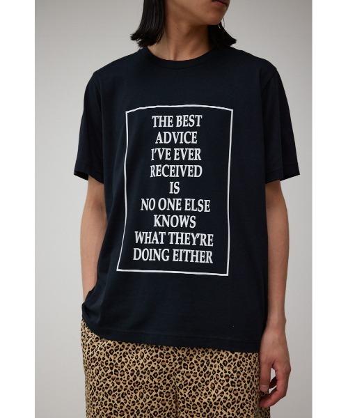 AZUL by moussy(アズールバイマウジー)の「BOX LOGO MESSAGE Tシャツ/ボックスロゴメッセージT(Tシャツ/カットソー・メンズ・ライトベージュ/ブラック/ホワイト・LARGE/SMALL/MEDIUM)」の16枚目の写真