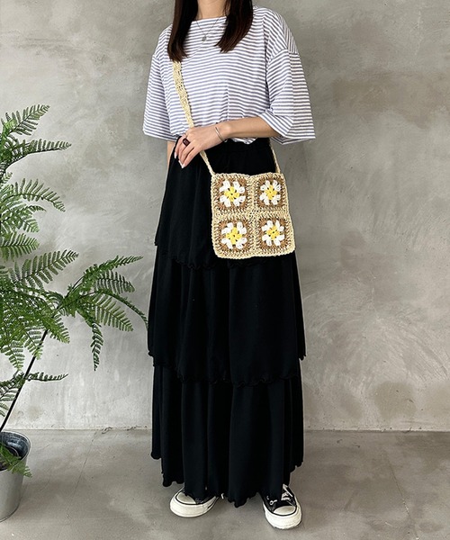 kutir（クティール）の「シアーボーダーTシャツ（Tシャツ/カットソー・レディース・ブルー/グリーン/イエロー・FREE）」の12枚目の写真