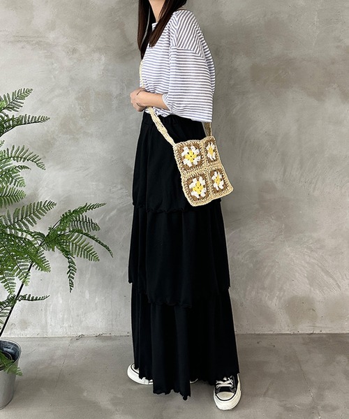 kutir（クティール）の「シアーボーダーTシャツ（Tシャツ/カットソー・レディース・ブルー/グリーン/イエロー・FREE）」の13枚目の写真