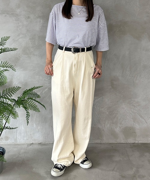 kutir（クティール）の「シアーボーダーTシャツ（Tシャツ/カットソー・レディース・ブルー/グリーン/イエロー・FREE）」の15枚目の写真