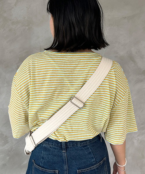 kutir（クティール）の「シアーボーダーTシャツ（Tシャツ/カットソー・レディース・ブルー/グリーン/イエロー・FREE）」の18枚目の写真