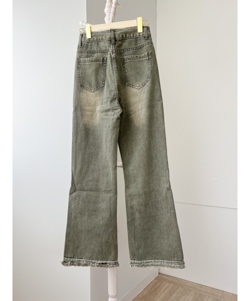 JUMELLE(ジュメロ)の「vintage damege denim(デニムパンツ・レディース・グリーン・SMALL/MEDIUM)」の2枚目の写真