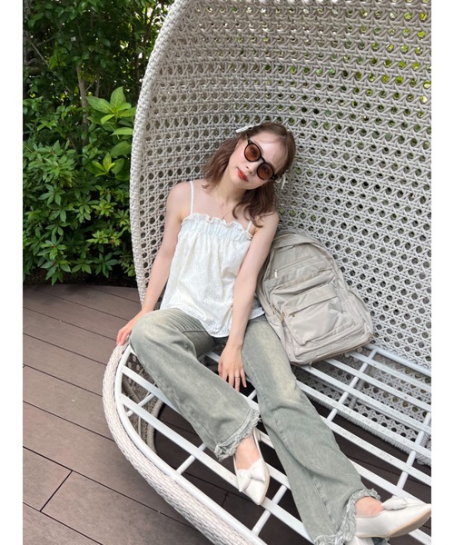 JUMELLE(ジュメロ)の「vintage damege denim(デニムパンツ・レディース・グリーン・SMALL/MEDIUM)」の7枚目の写真