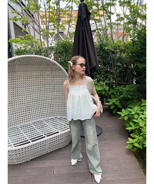 JUMELLE(ジュメロ)の「vintage damege denim(デニムパンツ・レディース・グリーン・SMALL/MEDIUM)」の14枚目の写真