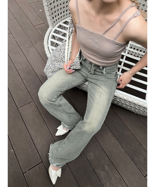 JUMELLE(ジュメロ)の「vintage damege denim(デニムパンツ・レディース・グリーン・SMALL/MEDIUM)」の18枚目の写真
