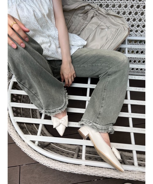 JUMELLE(ジュメロ)の「vintage damege denim(デニムパンツ・レディース・グリーン・SMALL/MEDIUM)」の19枚目の写真