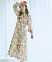 mysty woman | ボウタイフラワーワンピース 973014(ワンピース)