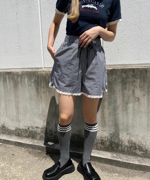セール】フリルレースストライプショーツ（その他パンツ）｜WC