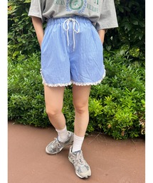 フリルレースストライプショーツ