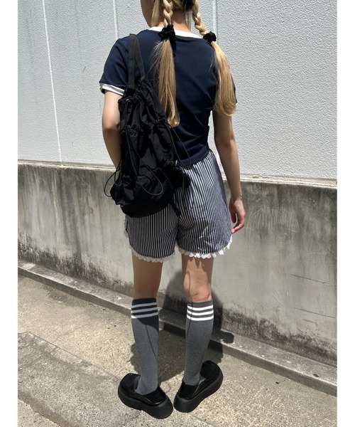 WC(ダブル シー)の「フリルレースストライプショーツ(その他パンツ・レディース・ブラック/ブルー・FREE)」の18枚目の写真