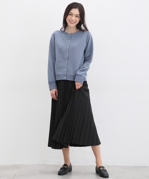 Honeys（ハニーズ）の「ドット釦クルーネックカーディガン（カーディガン/ボレロ・レディース・アイボリー/ブルー系その他/オレンジ/ブラック/ブラウン・L/LL/M/3L）」の10枚目の写真