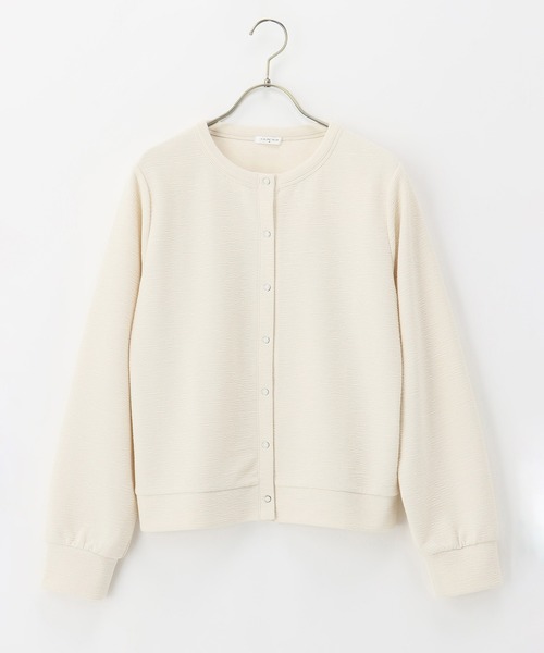 Honeys（ハニーズ）の「ドット釦クルーネックカーディガン（カーディガン/ボレロ・レディース・アイボリー/ブルー系その他/オレンジ/ブラック/ブラウン・L/LL/M/3L）」の18枚目の写真