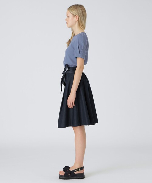 ブルーレーベルクレストブリッジ　シャンブレーストレッチツイルトレンチスカートS BLUE LABEL CRESTBRIDGE（ブルーレーベルクレストブリッジ）の