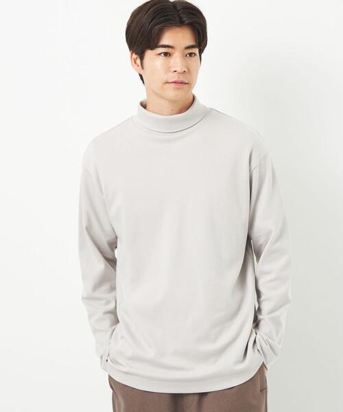 green label relaxing（グリーンレーベルリラクシング）の「OGC スムース タートルネック カットソー（Tシャツ/カットソー・メンズ・マスタード/ブラック/ライトグレー/ホワイト・S/M/L/XL）」の4枚目の写真