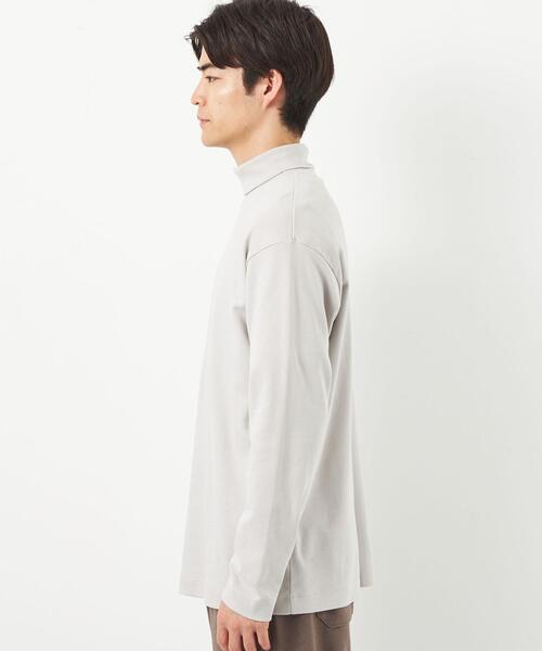 green label relaxing（グリーンレーベルリラクシング）の「OGC スムース タートルネック カットソー（Tシャツ/カットソー・メンズ・マスタード/ブラック/ライトグレー/ホワイト・S/M/L/XL）」の6枚目の写真