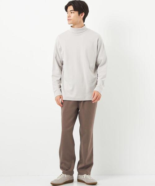 green label relaxing（グリーンレーベルリラクシング）の「OGC スムース タートルネック カットソー（Tシャツ/カットソー・メンズ・マスタード/ブラック/ライトグレー/ホワイト・S/M/L/XL）」の12枚目の写真