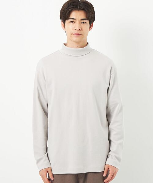 green label relaxing（グリーンレーベルリラクシング）の「OGC スムース タートルネック カットソー（Tシャツ/カットソー・メンズ・マスタード/ブラック/ライトグレー/ホワイト・S/M/L/XL）」の16枚目の写真