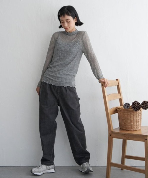 LBC（エルビーシー）の「【選べるセットアップ】デニムシェフパンツ（デニムパンツ・レディース・ダークネイビー/ネイビー/ブルー/ブラック/ドット・M/L）」の15枚目の写真