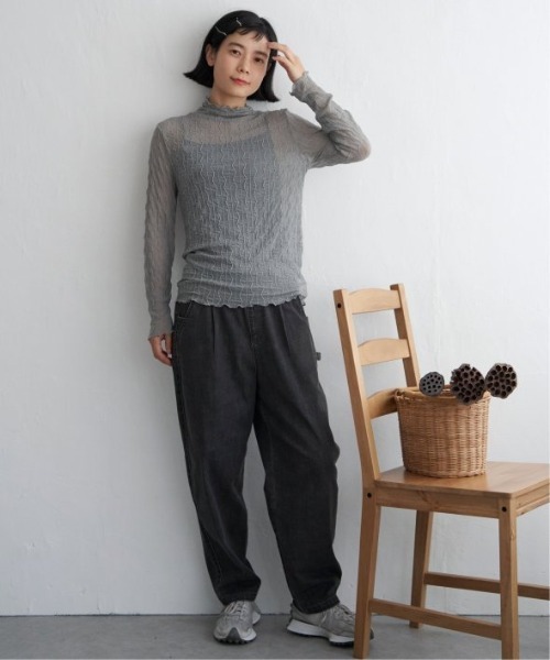 LBC（エルビーシー）の「【選べるセットアップ】デニムシェフパンツ（デニムパンツ・レディース・ダークネイビー/ネイビー/ブルー/ブラック/ドット・M/L）」の16枚目の写真