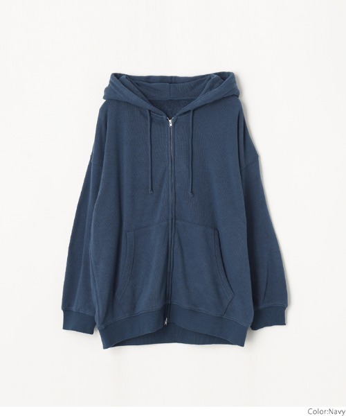 coca(coca)(コカ)の「メンズ裏パイルZIPパーカー(パーカー・メンズ・アイボリー/ブラック/ネイビー・M/L)」の3枚目の写真