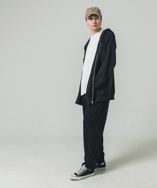 coca(coca)(コカ)の「メンズ裏パイルZIPパーカー(パーカー・メンズ・アイボリー/ブラック/ネイビー・M/L)」の7枚目の写真