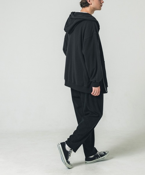 coca(coca)(コカ)の「メンズ裏パイルZIPパーカー(パーカー・メンズ・アイボリー/ブラック/ネイビー・M/L)」の9枚目の写真