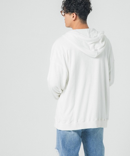 coca(coca)(コカ)の「メンズ裏パイルZIPパーカー(パーカー・メンズ・アイボリー/ブラック/ネイビー・M/L)」の6枚目の写真
