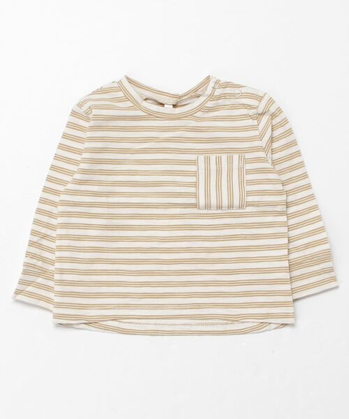 【セール】【Rylee＋Cru】LONGSLEEVE SKATER TEE || GOLD STRIPE（Tシャツ/カットソー）｜Rylee + Cru（ライリーアンドクルー）