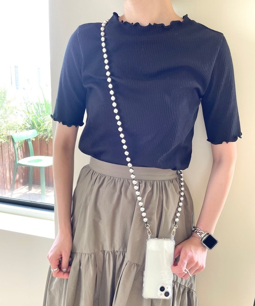 Me%（ミィパーセント）の「ボールコードモバイルストラップ  972615（スマホグッズ・レディース・シルバー/ホワイト・FREE）」の3枚目の写真