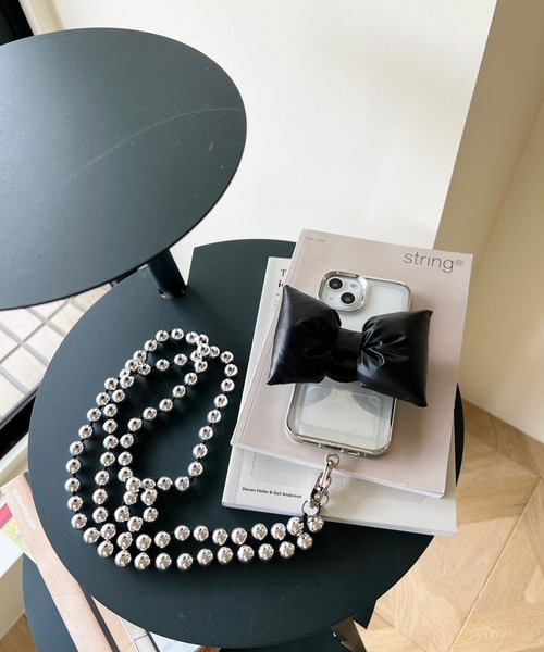 Me%（ミィパーセント）の「ボールコードモバイルストラップ  972615（スマホグッズ・レディース・シルバー/ホワイト・FREE）」の5枚目の写真