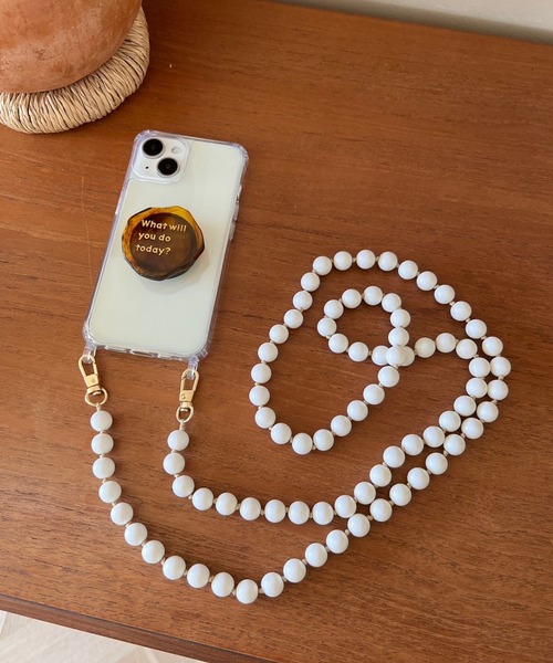 Me%（ミィパーセント）の「ボールコードモバイルストラップ  972615（スマホグッズ・レディース・シルバー/ホワイト・FREE）」の9枚目の写真