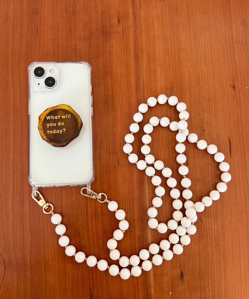 Me%（ミィパーセント）の「ボールコードモバイルストラップ  972615（スマホグッズ・レディース・シルバー/ホワイト・FREE）」の10枚目の写真