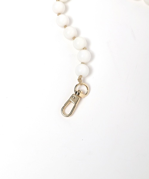 Me%（ミィパーセント）の「ボールコードモバイルストラップ  972615（スマホグッズ・レディース・シルバー/ホワイト・FREE）」の13枚目の写真