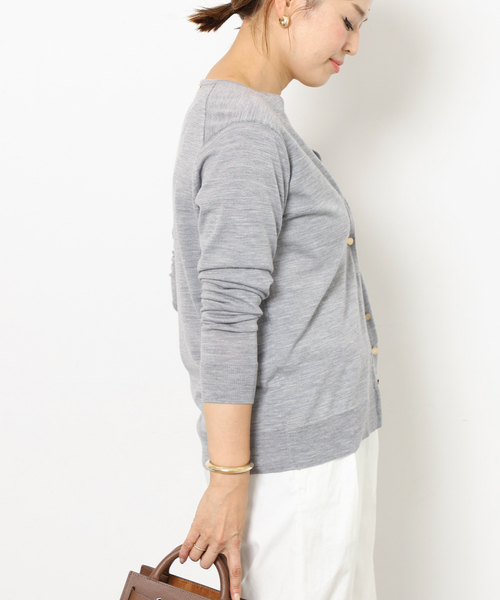 （ドゥーズィエムクラス）　FF30 クルーネック カーディガングレー Deuxieme Classe（ドゥーズィエムクラス）の「*FF30 クルーネック