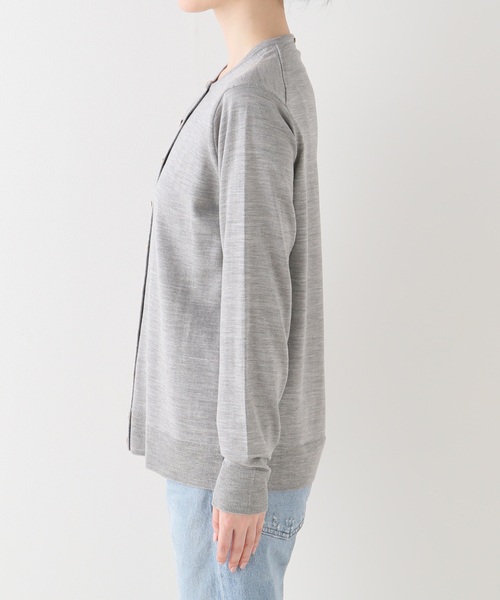 試着のみ DeuxiemecClasse FF30クルーネックカーディガングレー Deuxieme Classe（ドゥーズィエムクラス）の「*FF30 クルー