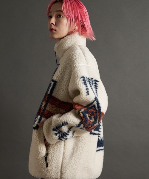 PENDLETON（ペンドルトン）の「PENDLETON-Boa Stand Blouson（その他アウター・メンズ・ネイビー/アイボリー/ブラック・M/L）」の9枚目の写真