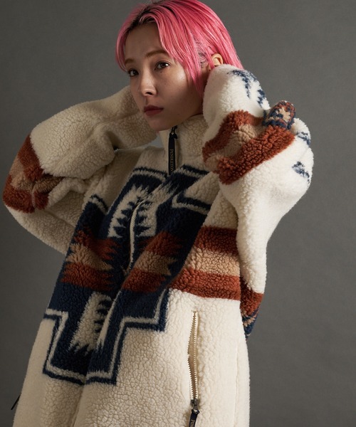 PENDLETON（ペンドルトン）の「PENDLETON-Boa Stand Blouson（その他アウター・メンズ・ネイビー/アイボリー/ブラック・M/L）」の6枚目の写真