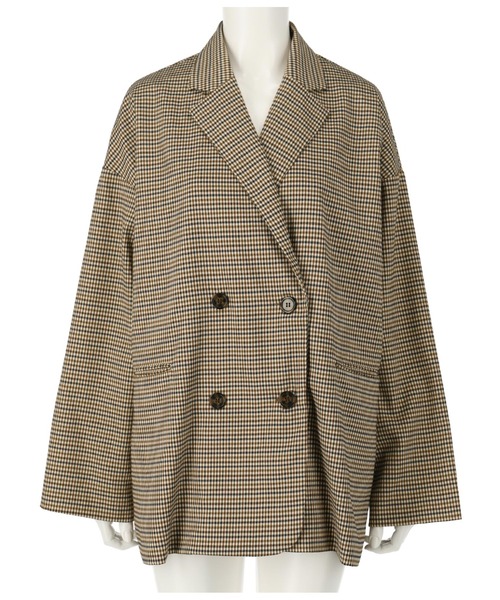 ANAP（アナップ）の「チェック柄テーラードジャケット【セットアップ