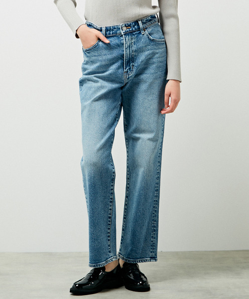 MELROSE claire（メルローズ クレール）の「【EDWIN essentials STRAIGHT】（デニムパンツ・レディース・ライトインディゴブルー/ブラック・1/2/3/4）」の6枚目の写真