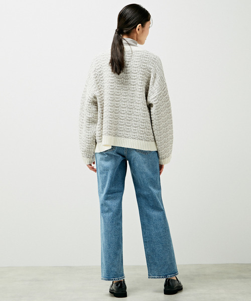 MELROSE claire（メルローズ クレール）の「【EDWIN essentials STRAIGHT】（デニムパンツ・レディース・ライトインディゴブルー/ブラック・1/2/3/4）」の11枚目の写真