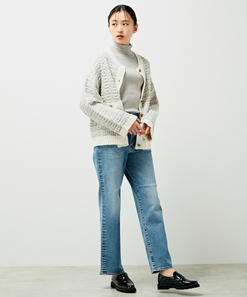 MELROSE claire（メルローズ クレール）の「【EDWIN essentials STRAIGHT】（デニムパンツ・レディース・ライトインディゴブルー/ブラック・1/2/3/4）」の12枚目の写真