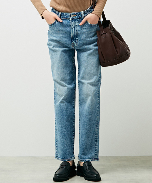 MELROSE claire（メルローズ クレール）の「【EDWIN essentials STRAIGHT】（デニムパンツ・レディース・ライトインディゴブルー/ブラック・1/2/3/4）」の15枚目の写真