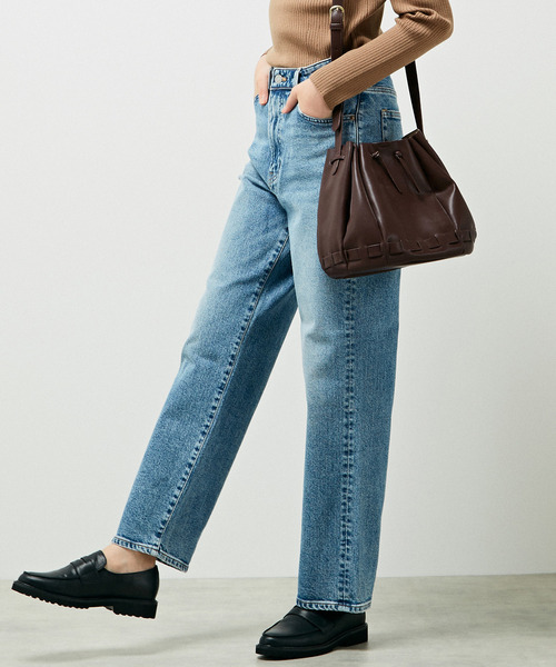 MELROSE claire（メルローズ クレール）の「【EDWIN essentials STRAIGHT】（デニムパンツ・レディース・ライトインディゴブルー/ブラック・1/2/3/4）」の17枚目の写真