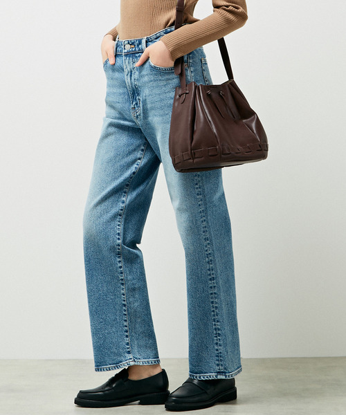 MELROSE claire（メルローズ クレール）の「【EDWIN essentials STRAIGHT】（デニムパンツ・レディース・ライトインディゴブルー/ブラック・1/2/3/4）」の19枚目の写真