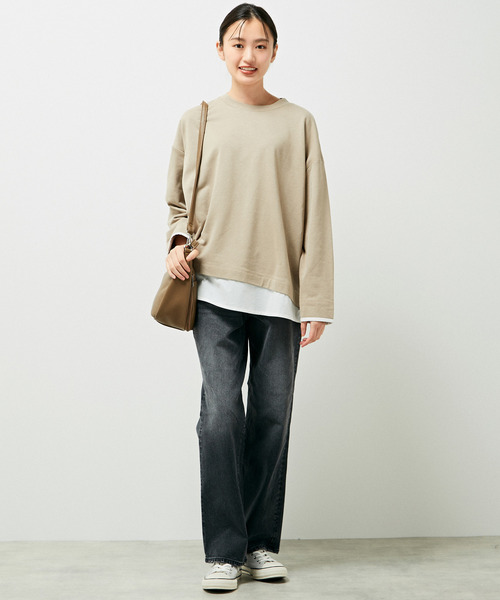 MELROSE claire（メルローズ クレール）の「【EDWIN essentials STRAIGHT】（デニムパンツ・レディース・ライトインディゴブルー/ブラック・1/2/3/4）」の22枚目の写真