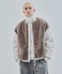 tk.TAKEO KIKUCHI | ビッグフェイクファーMA-1 ミリタリーブルゾン(ブルゾン)