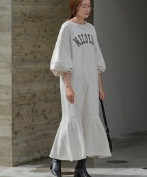 Bab | 【低身長向けサイズあり】袖ボリューム前後2WAYマーメイドスウェットワンピース(ワンピース)