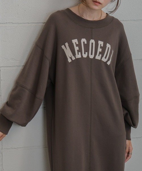 Bab（バブ）の「【低身長向けサイズあり】袖ボリューム前後2WAYマーメイドスウェットワンピース（ワンピース・レディース・チャコールグレー/杢グレー/サックスブルー/ブラック/モカ・S/M）」の10枚目の写真