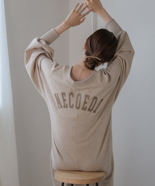 Bab（バブ）の「【低身長向けサイズあり】袖ボリューム前後2WAYマーメイドスウェットワンピース（ワンピース・レディース・チャコールグレー/杢グレー/サックスブルー/ブラック/モカ・S/M）」の22枚目の写真